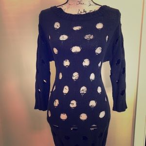 Bebe Addiction black sweater dress